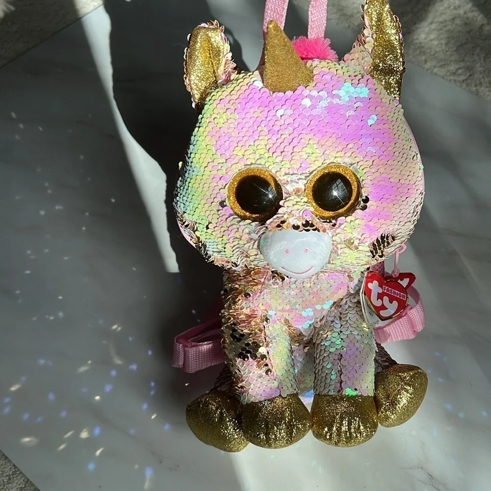TY Fashion Flippy Sequin Backpack - FANTASIA the Unicorn (NEW)